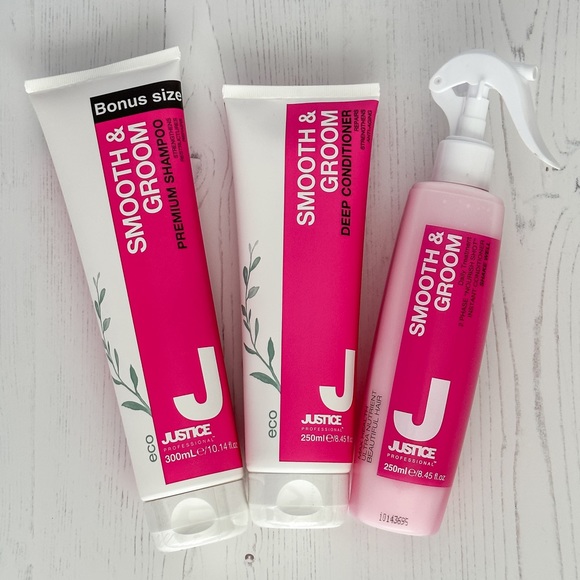 Justice Professional Other - Justice Professional Smooth&Groom Set Shampoo Conditioner Two-phase Treatment